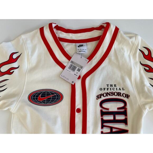 Nike Men Shirt Americana Top Sail/Habanero Red Champion DV9642-133 Size XS - Picture 8 of 12